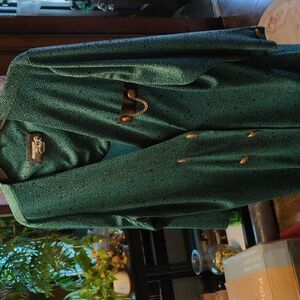 Black and Teal Patterned Blazer